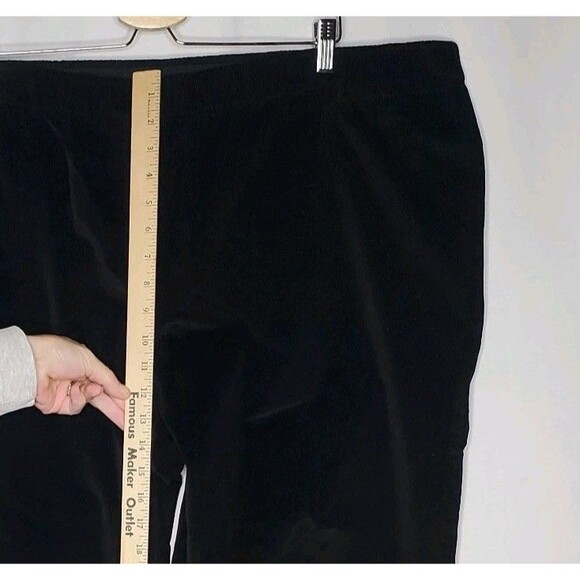 J Jill Pants Women 26W Black Crushed Corduroy Pull-on Straight - Picture 7 of 11